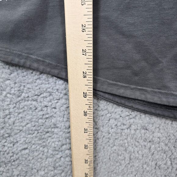 BYLT Men's Drop Cut Henley LS Long Sleeve Gray Shirt Gym Size M - Picture 9 of 11